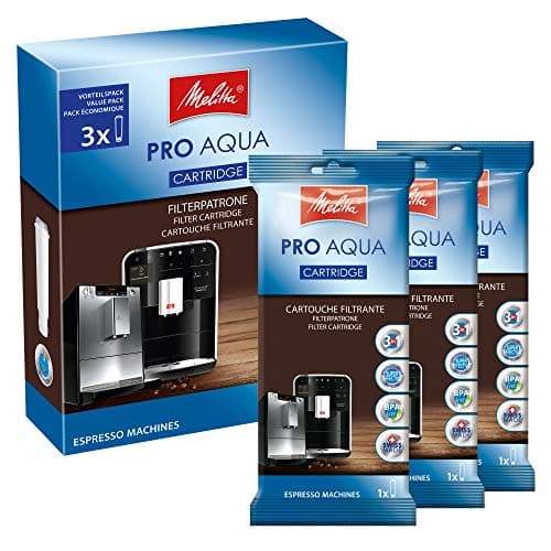 Image of Melitta Pro Aqua Filter Cartridges (3 Cartridges) - Limescale Filter for Fully Automatic Coffee Machines, Prevent Limescale Deposition & Reduce Pollutants for The Best Coffee Taste