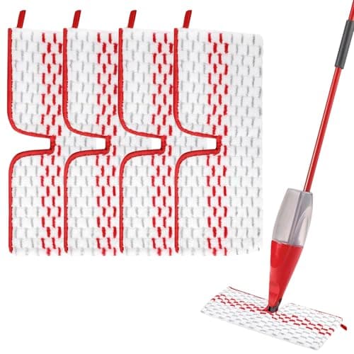 Image of 4PCS Mop Head Replacement for Vile-Da, 1-2 Spray Max Mop Refill,Reusable Microfibre Spray Mop Pad, Flat Floor Spray Mop Replacement Pad for Wet & Dry Use
