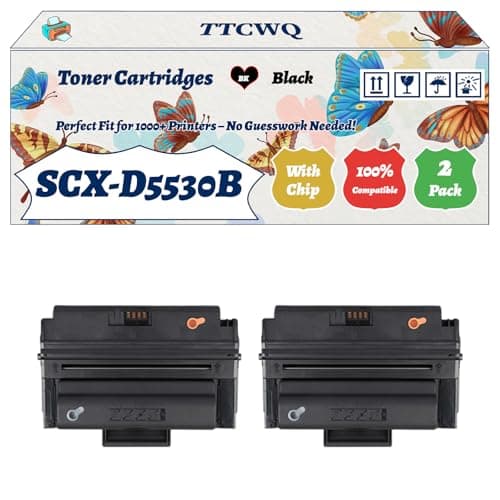 Image of Compatible for Samsung SCX-D5530B Toner Cartridges Work for Samsung SCX-5530FN Printers, with Chip, High Yield 9000 Pages, High-Definition Printing (2-Pack Black)