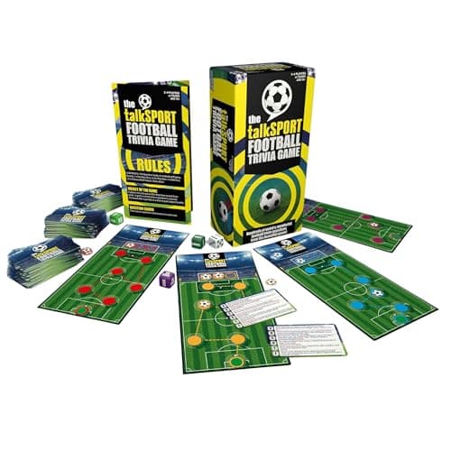 Image of TalkSPORT Official Football Trivia Board Game | Test Your Knowledge with Hundreds of Questions | Fast-Paced Family Quiz for Football Fans | Party Game for Adults, Kids & Sports Lovers | 2+ Players