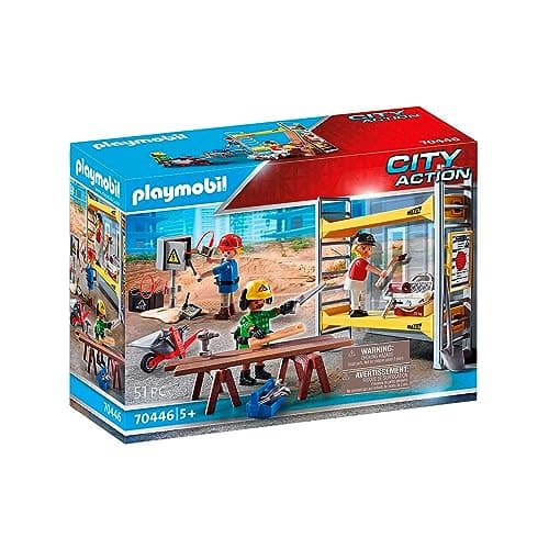 Image of Playmobil 70446 City Action Construction Scaffold, for Children Ages 5+, Fun Imaginative Role-Play, PlaySets Suitable for Children Ages 4+