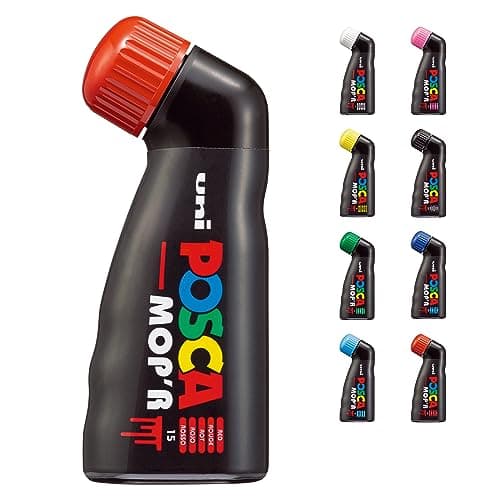Image of Posca - Uni Mitsubishi Pencil - Marker MOP'R - Round Tip XXL 3-19mm - Ergonomic Shape Half Ride Body - Water-Based Marker - For Any Surface - (Red)