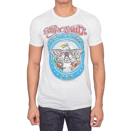 Image of Aerosmith Aero Force Men's White Short Sleeve Tee (Adult Medium)