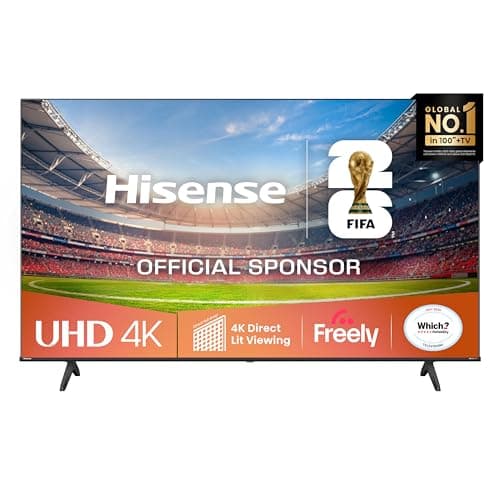 Image of Hisense 43" 43A6QTUK 4K Ultra HD Smart TV AI TV - 4K UHD, Hi-View AI Engine, Precision Colour, AI Smooth Motion, Sports Mode with Freely, Disney +, YouTube, Netflix