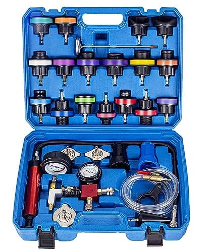 Image of GOTLUCK 28PCS Cooling System Radiator Pressure Tester Kit,Vacuum Type Cooling System Kit,Universal Radiator Pressure Tester Kit