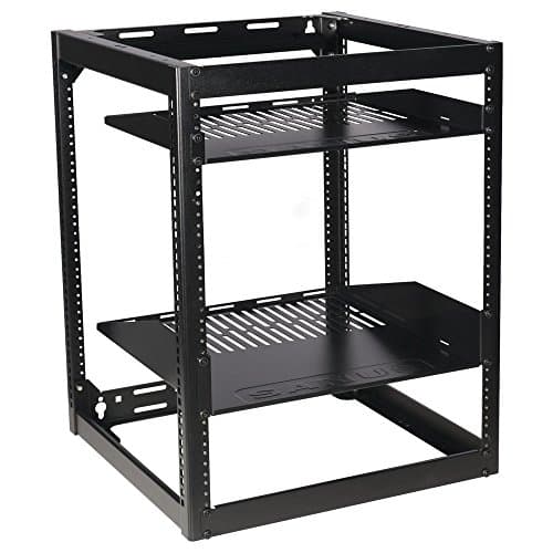 Image of Sanus CFR1615-B1 Component Series 15U Stackable Skeleton Rack (26") Black