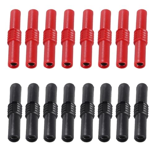 Image of AEDIKO 16pcs 4mm Banana Plug Coupler Female to Female Banana Socket Jack Insulated Plug for 4 mm Banana Plug Connector Extension Adapter Multimeter Speaker