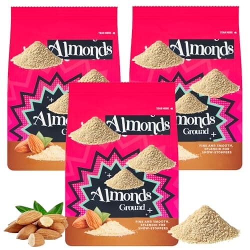 Image of Ground Almonds 150g - 3 Bags – Finely Milled Almond Flour, 100% Natural - Ideal for Baking, Cooking, Cakes, Desserts & Gluten Free