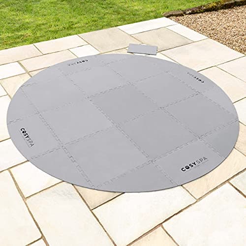 Image of CosySpa Hot Tub Flooring Protector - Foam Mats For Inflatable or Rigid Hot Tubs | Round Ground Sheet | 6mm Thickness