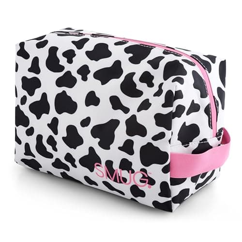Image of SMUG Wash Bag | Waterproof Travel Toiletry Bags for Travelling, Gym, Shower, Shaving, Toiletries, Cosmetics & Makeup Bag | Large Washbag for Men & Women | Stylish, Spacious & Easy to Clean | Cow