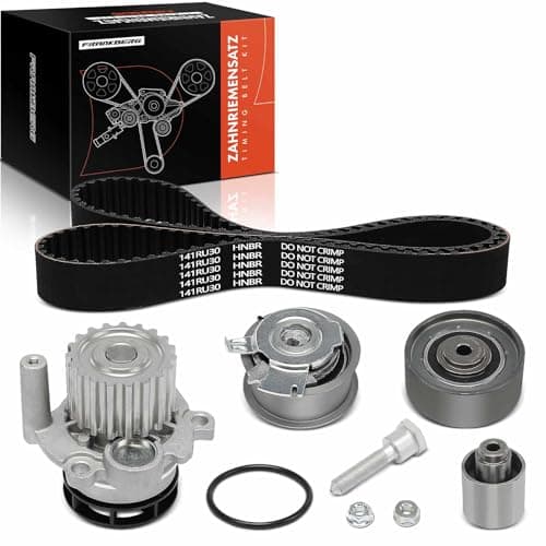 Image of Frankberg Timing Belt Set Timing Belt Water Pump Compatible with A3 8P1 A4 8EC A6 4F2 Golf V 1K1 Pas.sat 3C2 3C5 Tou.ran 1T1 1T2 Oct.avia II 1Z3 1Z5 Leon 1P1 Altea 5P1 Compass