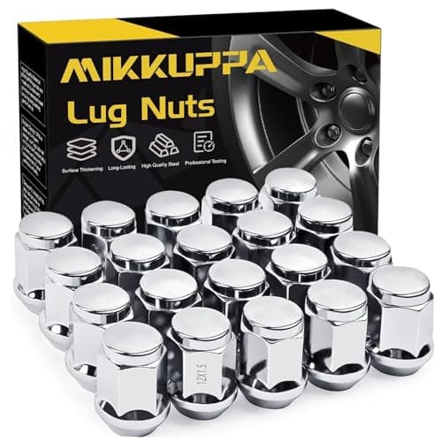 Image of MIKKUPPA M12x1.5 Lug Nuts - Replacement for Ford Fusion, Focus, Escape Aftermarket Wheel - 20pcs Chrome Closed End Lug Nut