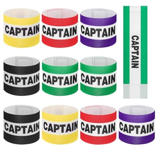 Image of Vyuwast 10PCS Captain Armbands, Adjustable Nylon Soccer Armbands, Breathable Football Captain Bands for Youth and Adults, Sport Armband for Football Rugby Basketball