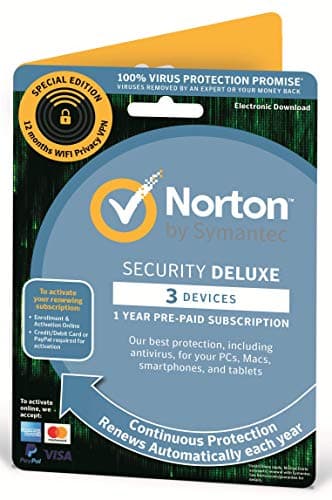Image of Norton Security Deluxe 2023 and Wifi Privacy |1 Year|3 Device|PC/Andriod/Mac/iPhones/iPads|Activation Code by Post