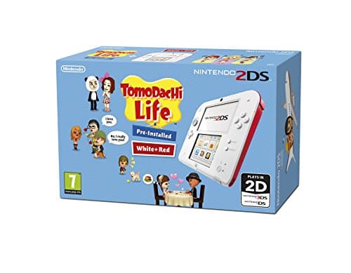 Image of Nintendo Handheld Console - White/Red with Pre-installed Tomodachi Life (Nintendo 2DS/3DS)