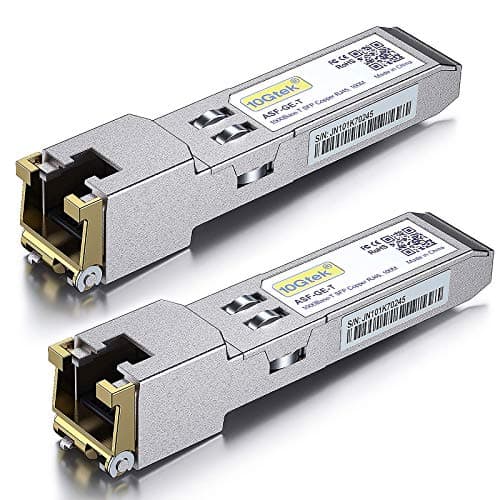 Image of [2 Pack] 1G SFP to RJ45 Mini-Gbic Module 100-meter, 1000Base-T Copper Transceiver Compatible for Cisco GLC-T/SFP-GE-T, Meraki, Ubiquiti UniFi UF-RJ45-1G, Netgear, Zyxel, D-Link, TP-Link and more
