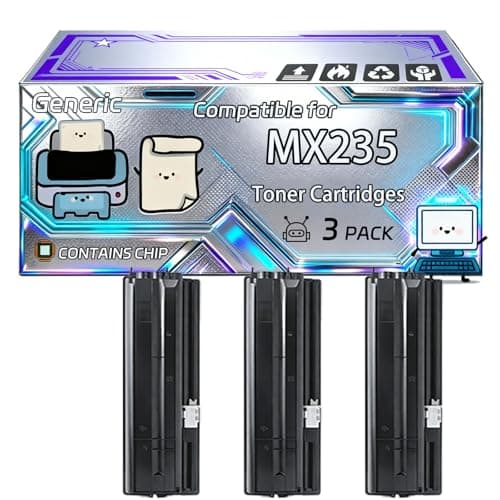 Image of MX235 MX-235GT Toner Cartridges Compatible for Sharp MX-M232D MX-M180 MX-M182 MX-M182D MX-M202D Printers, With Chip, 16000 Pages, Vibrant Colours (3 Pack Black)