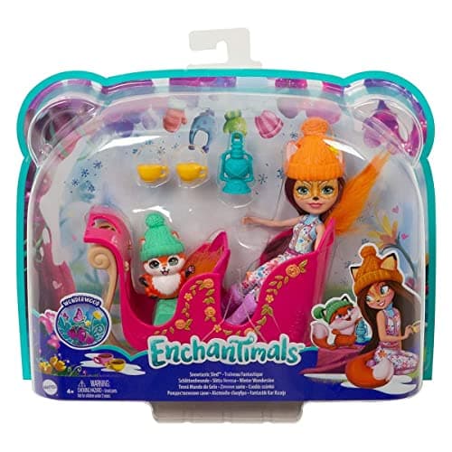 Image of Enchantimals Snowtastic Sled With Felicity Fox & Flick Dolls
