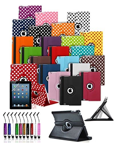 Image of London Gadget Store For Amazon Fire 7 with Alexa (7th Generation, 2017 Release, 7 inch) - MobiBax Prime Custom Made Tablet Case Cover with 360° Rotating and Stand Feature with Mini Stylus in BLACK