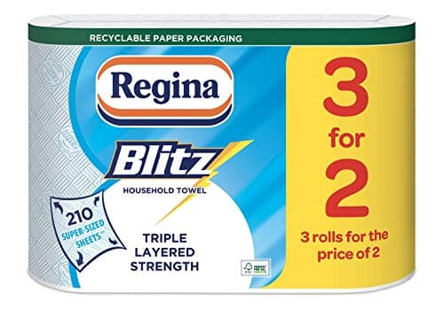 Image of Regina Blitz 12 Rolls Original Kitchen Rolls in Recycled ECO Paper Bag