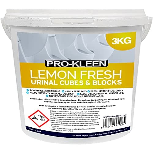 Image of Pro-Kleen Urinal Channel Blocks 3KG - Lemon Fragrance - Non PDCB - Slow Dissolving - 30 Day Control
