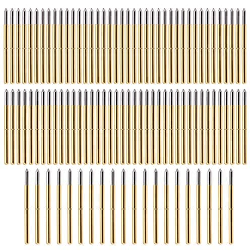 Image of 100pcs P125 - B Spring Test Probe, 2.0mm Brass Pogo Pins for PCB Testing, High Precision Conductive Test Pins with 0.02mm Accuracy, Replacement for Contaminated Board