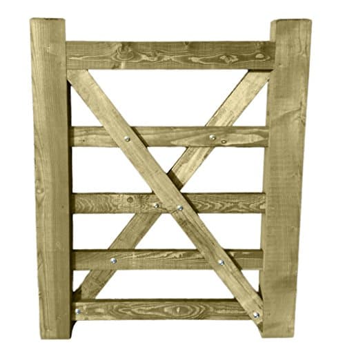 Image of Ruby Timber Diamond Braced 5 Bar Field Farm Gate - Choose Size - Larch (3FT)