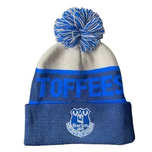 Image of Everton Official Toffee's Bobble Hat Junior Navy