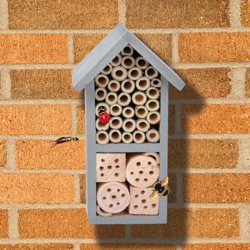 Image of Garden Mile Bug Houses for Garden Kids Insect hotel for garden Bug Hotels for Graden Bugs House for Kids Ladybird House for Garden Nesting Box Bee Hotels For Gardens uk