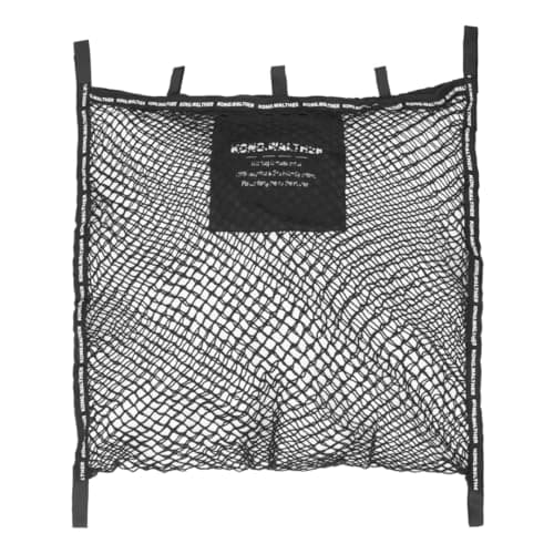 Image of KONG.WALTHER Magic Shopper | Universal Twin Baby Stroller Net Bag | 100% Recycled Cotton | Sturdy Straps for Easy Attachment | Durable Mesh Material | Stroller Storage Accessory | 45 x 58 cm | Black
