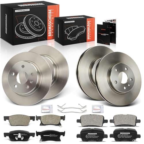 Image of Frankberg Brake Kit incl. 4x Brake Disc + 8x Brake Pad Front Rear Compatible with Astra K Sports Tourer B16 Astra K B16 Replace# 39037199, 13478300