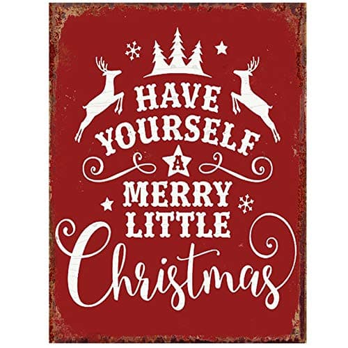 Image of Primus Have Yourself a Merry Little Christmas Metal Wall Plaque, Multi, 25 x 33cm