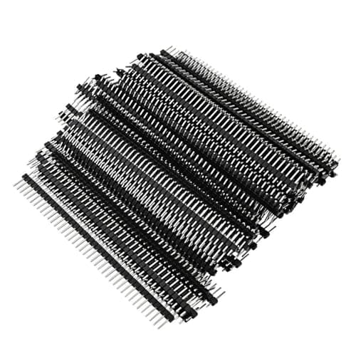 Image of 50 Pcs Pin Headers, 2.54mm Single Row 40 Pin Breakaway PCB Board Header Pins Connector Male and Female Header Kit for Arduino, Prototype Shield, and DIY Electronics