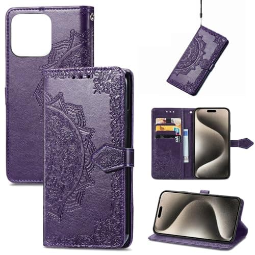Image of Rfvzubemok Compatible with Nokia 8.3 5G Wallet Cover,Compatible with Nokia 8.3 5G Flip Stand Card Slots Magnetic Closure Phone Case Purple