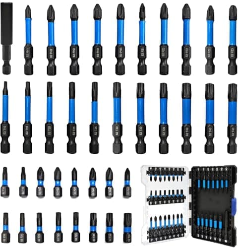 Image of NORTOOLS 38PCS Impact Screwdriver Bit Set,Phillips, Pozi and Torx wih 1/4” Hex-Shank Drill Bits, S2 Magenetic Nut Driver Set for Impact Drills and Power Screwdrivers, Extendable bit Holder
