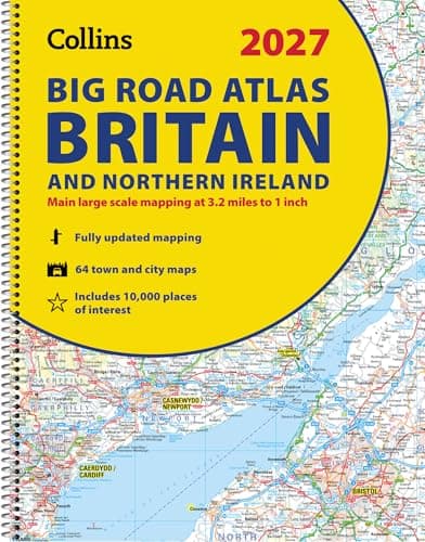 Image of Collins Big Road Atlas Britain and Northern Ireland 2027 (A3 Spiral): Clear, easy-to-read mapping