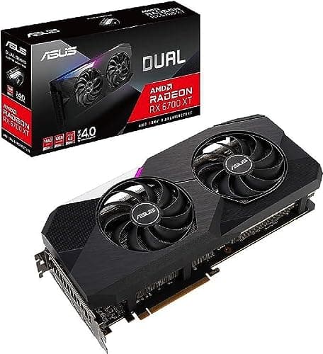 Image of ASUS Dual AMD Radeon RX 6700 XT Standard Edition Gaming Graphics Card (AMD RDNA 2, PCIe 4.0, 12GB GDDR6 Memory, HDMI 2.1, DisplayPort 1.4a, Axial-tech Fan Design, 0dB Technology)
