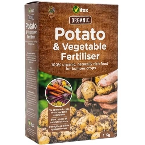 Image of Vitax Organic Potato & Vegetable Fertiliser 1kg | Nutrient-Rich Slow Release Plant Food for High Yields | 100% Organic Soil Enhancer for Tubers & Root Crops | Bumper Harvester for Pots & Garden Beds
