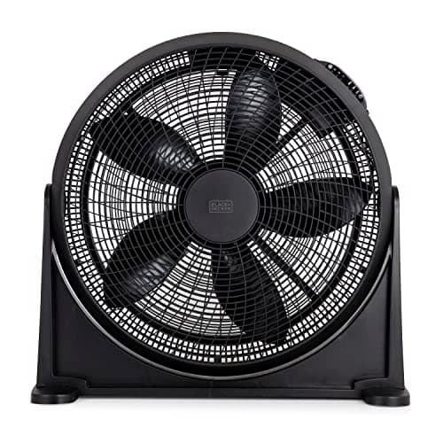Image of BLACK+DECKER 2-in-1 High Velocity Circulator Fan, 3 Speed Settings, 8 Hour Timer with Remote control, 20”, 70W, Black, BXFF53001GB