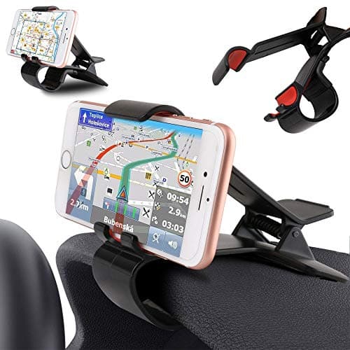Image of DFV mobile - Car GPS Navigation Dashboard Mobile Phone Holder Clip for Alcatel OT-300 - Black