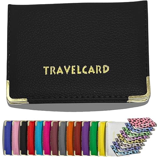 Image of HITHIKA - New Leather Oyster Travel Card Bus Pass Holder Wallet Rail Card Cover CASE (Black)
