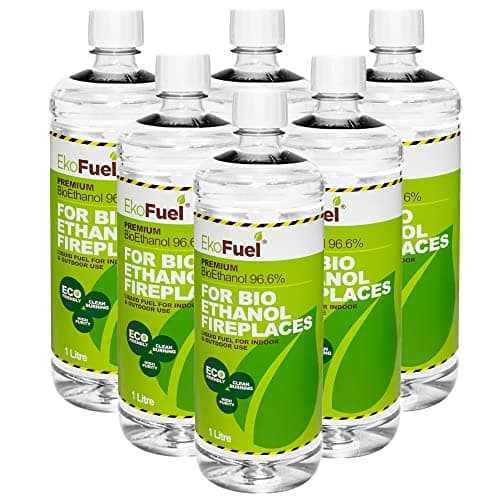 Image of EKOFUEL (6 Litre) Premium Bioethanol Fuel – Bio Ethanol Liquid Fuel for Fires Pits, Fireplace | High Purity Clean Burning Bio Ethanol Fuel | Indoor & Outdoor Ethanol Fuel | Bioethanol Fuel Liquid