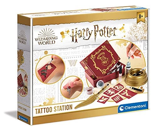 Image of Clementoni- Harry Potter Temporary Tattoo Studio: Kids' Craft Kits for Magical Fun, Temporary Tatoos for Kids(7+ Years)