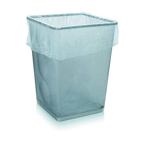 Image of [Pack of 100] Small White Square Bin Liner Bags for Waste Baskets