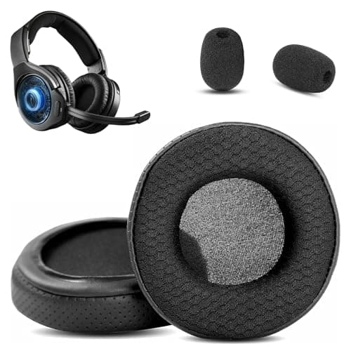 Image of AG9 Earpads,HAIZEEN Earpads Compatible with PDP Afterglow AG 9 AG9 PS4 Wireless Headphones Ear pads Replacement Cushion(Breathable Leather/Durable Fabric and Memory Foam)