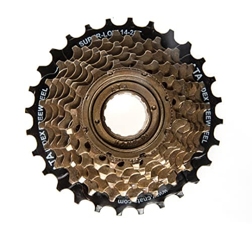 Image of BALINGE ATA 6 Speed Freewheel, 14-28T Screw On Multiple Freewheel Threaded Type Freehub Cycling Replacement Part,Black&Brown