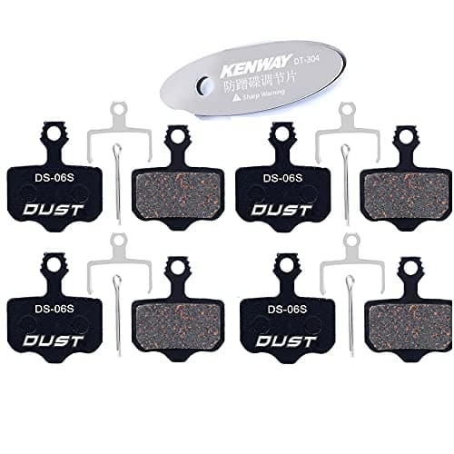 Image of CYCEARTH 4 Pairs Bicycle Bike Disc Brake Pads for SRAM Avid Elixir E1 E3 E5 E7 E9 CR XO XX DB1 DB3 DB5 NUTT oil brake(Semi-Metallic/Sintered Metal) (Semi-Metallic)