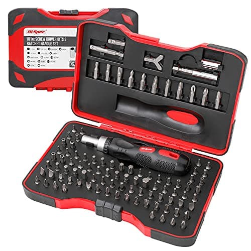 Image of Hi-Spec 101pc 1/4" Hex Multi Bit Screwdriver Set & Ratchet Handle Set - Tamper Proof & Torx Security Driver Bits in Storage Case Holder for Easy Repairs