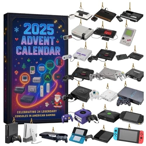 Image of Retro Game Console Advent Calendar, 24 Days of Creative Surprises Christmas Countdown Calendars with 24 Retro Gaming for Gamers and Collectors Christmas Decorations