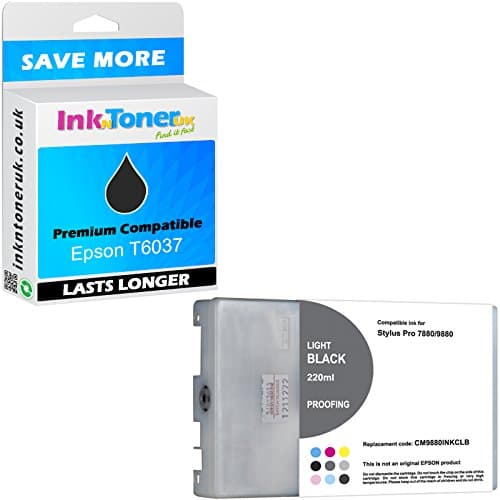 Image of Compatible T6037 Light Black High Capacity Ink Cartridge (C13T603700)